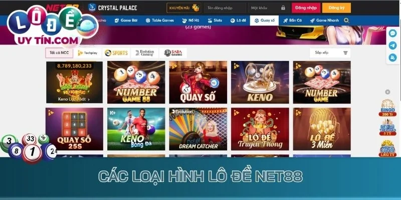 Lô Đề Net88 – Nhà Cái Đẳng Cấp Với Hệ Thống Quay Số Uy Tín 3 Các loại hình lô đề Net88 phong phú đa dạng