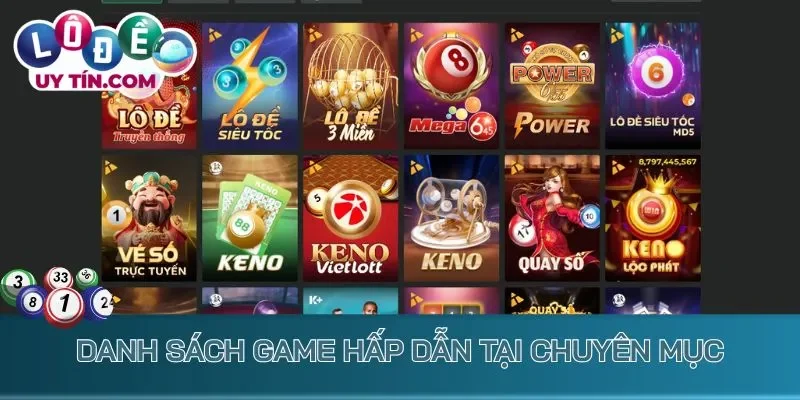 Danh sách game hấp dẫn tại chuyên mục