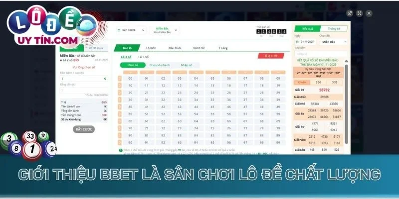 Lô Đề Bbet - Chinh Phục Số Đẹp Nhận Thưởng Tiền Tỷ Mỗi Ngày 2 Giới thiệu BBet là sân chơi lô đề chất lượng