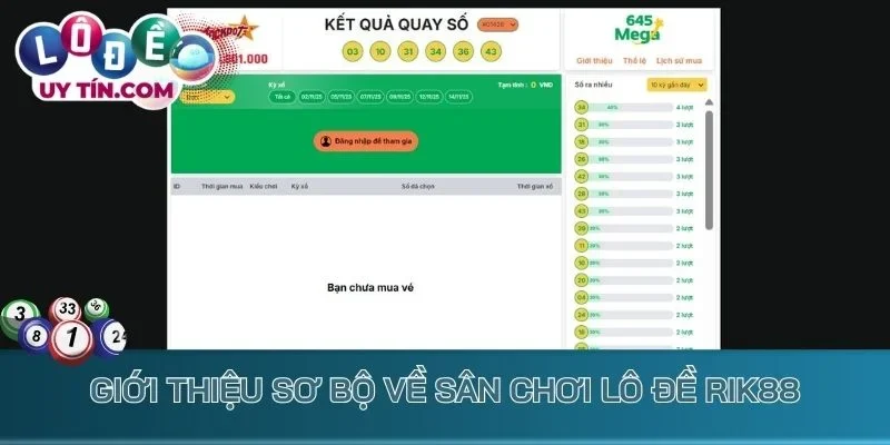 Giới thiệu sơ bộ về sân chơi lô đề Rik88
