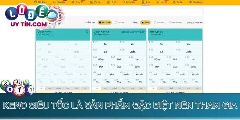 Lô Đề Five88 – Soi Cầu Nhanh, Đầu Tư Nhỏ Nhận Thưởng Khủng Tiền Tỷ 4 Keno siêu tốc là sản phẩm đặc biệt nên tham gia tại Five88