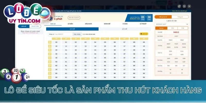 Lô Đề Bbet - Chinh Phục Số Đẹp Nhận Thưởng Tiền Tỷ Mỗi Ngày 3 Lô đề siêu tốc là sản phẩm thu hút khách hàng