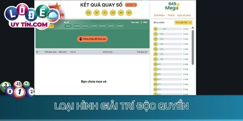 Loại hình giải trí độc quyền tại Vivu88