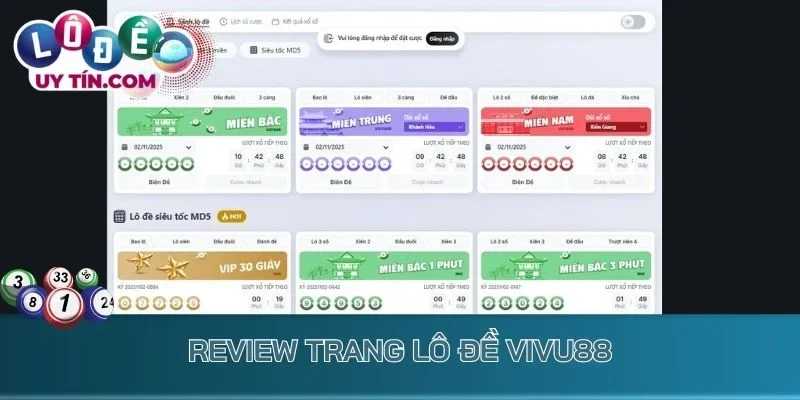 Review trang lô đề Vivu88 - Nhà cái xổ số online uy tín