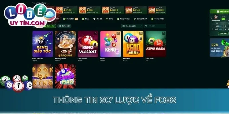 Lô Đề Fo88 – Làm Giàu Cực Nhanh Qua Những Lần Quay Thưởng 2 Thông tin sơ lược về lô đề fo88