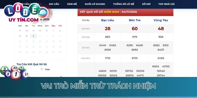Vai trò Miễn trừ trách nhiệm