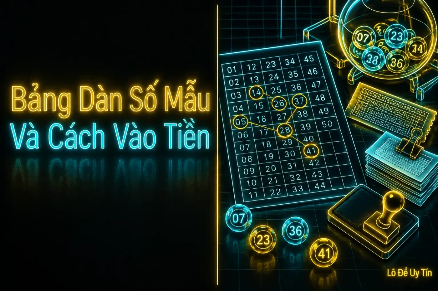 Dưới đây là một dàn mẫu để bạn hình dung, không phải con số 