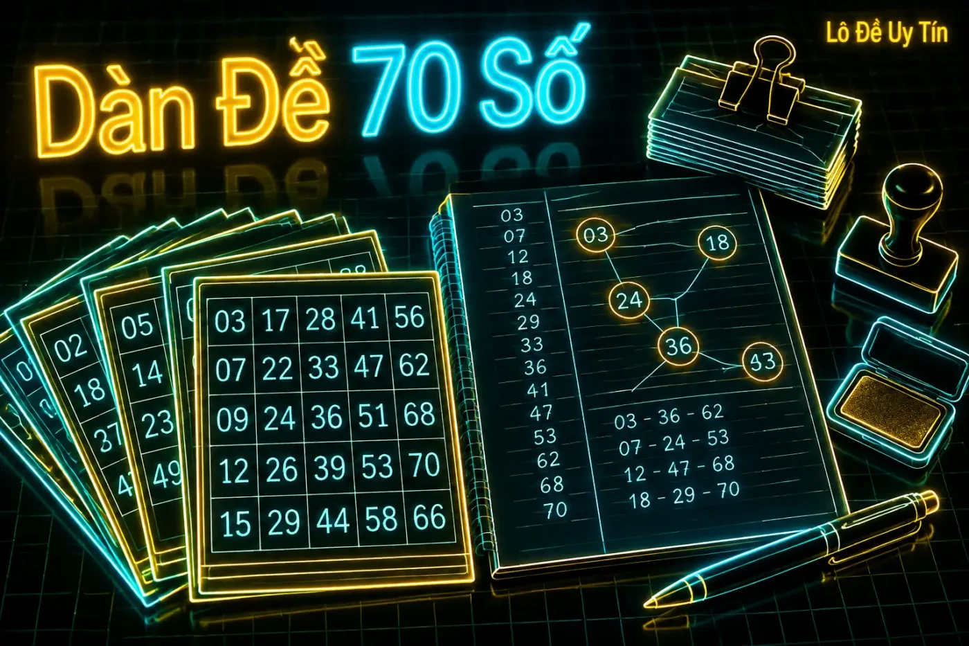 Dàn Đề 70 Số: Lọc Dàn Theo Bóng, Lô Gan Và Chia Vốn Nuôi Khung 2 Đề là hình thức đoán hai số cuối của giải đặc biệt trong kết quả xổ số kiến thiết mỗi ngày - dàn đề 70 số